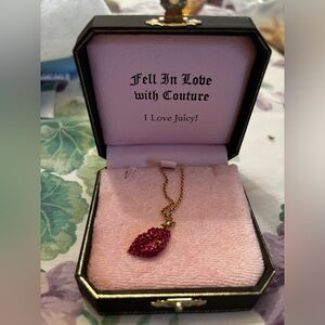 Juicy Couture lip necklace